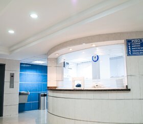 Medical office reception counter